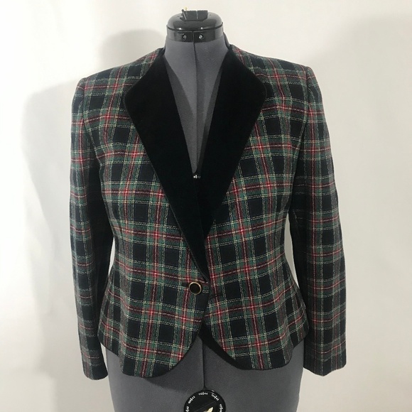 Pendleton Plaid 100% Virgin Wool Blazer - Picture 1 of 7